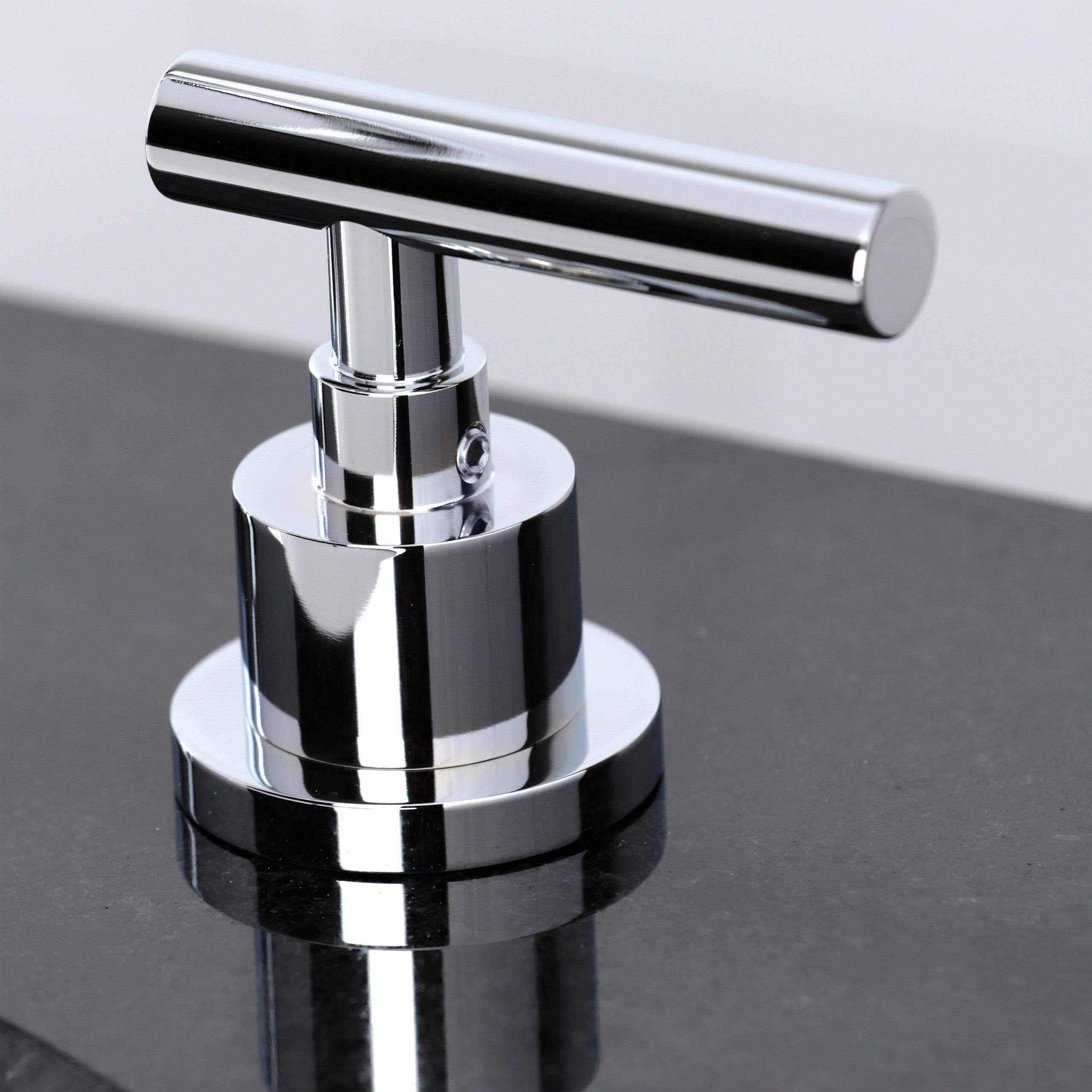 Kingston Brass FSC893XCML-P Manhattan Widespread Bathroom Faucet with Brass Pop-Up