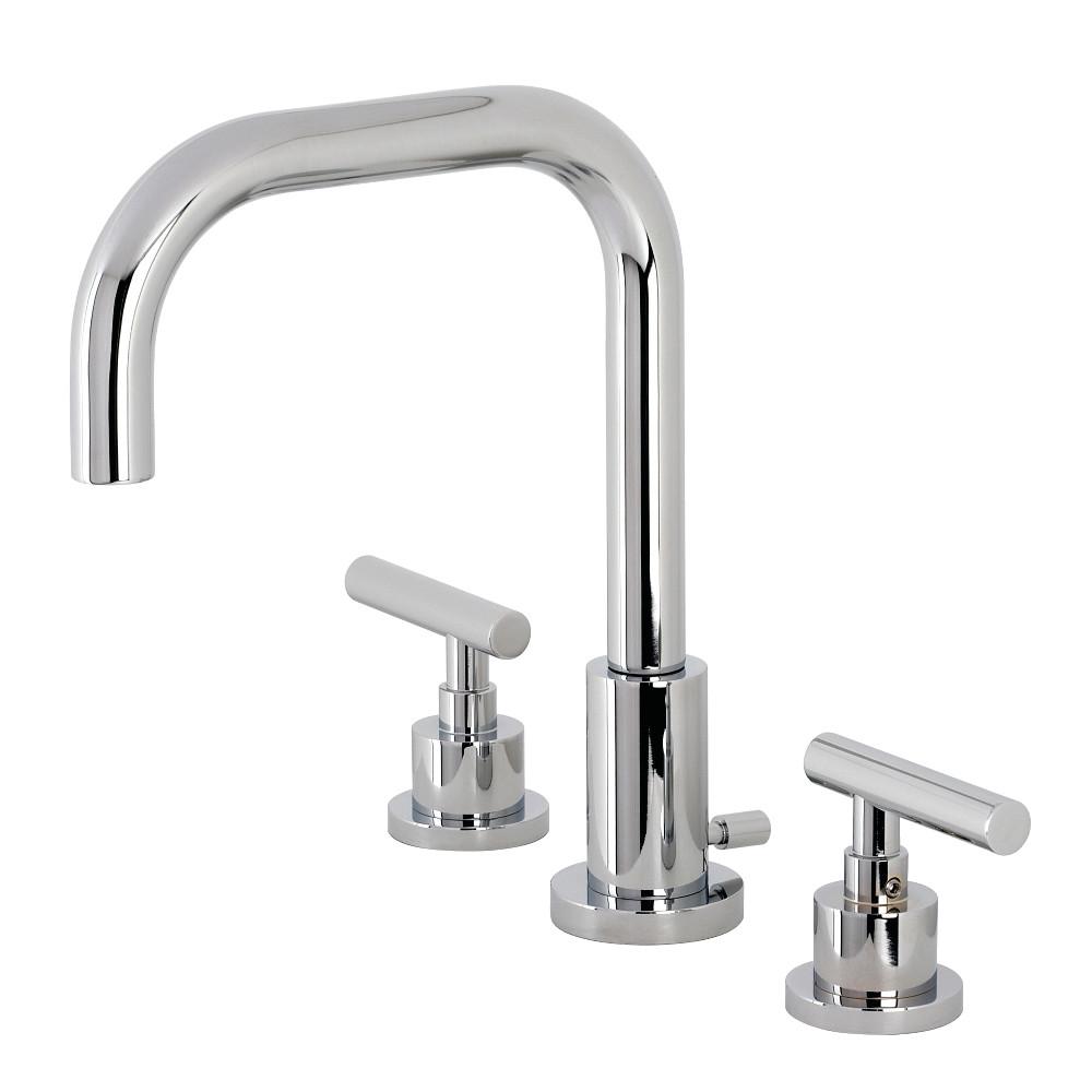 Kingston Brass FSC893XCML-P Manhattan Widespread Bathroom Faucet with Brass Pop-Up
