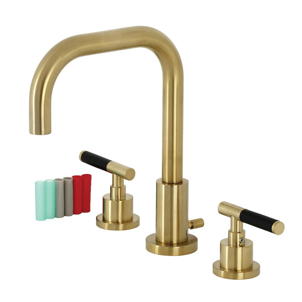 Kingston Brass Fauceture FSC893XCKL-P Kaiser Widespread Bathroom Faucet with Brass Pop-Up