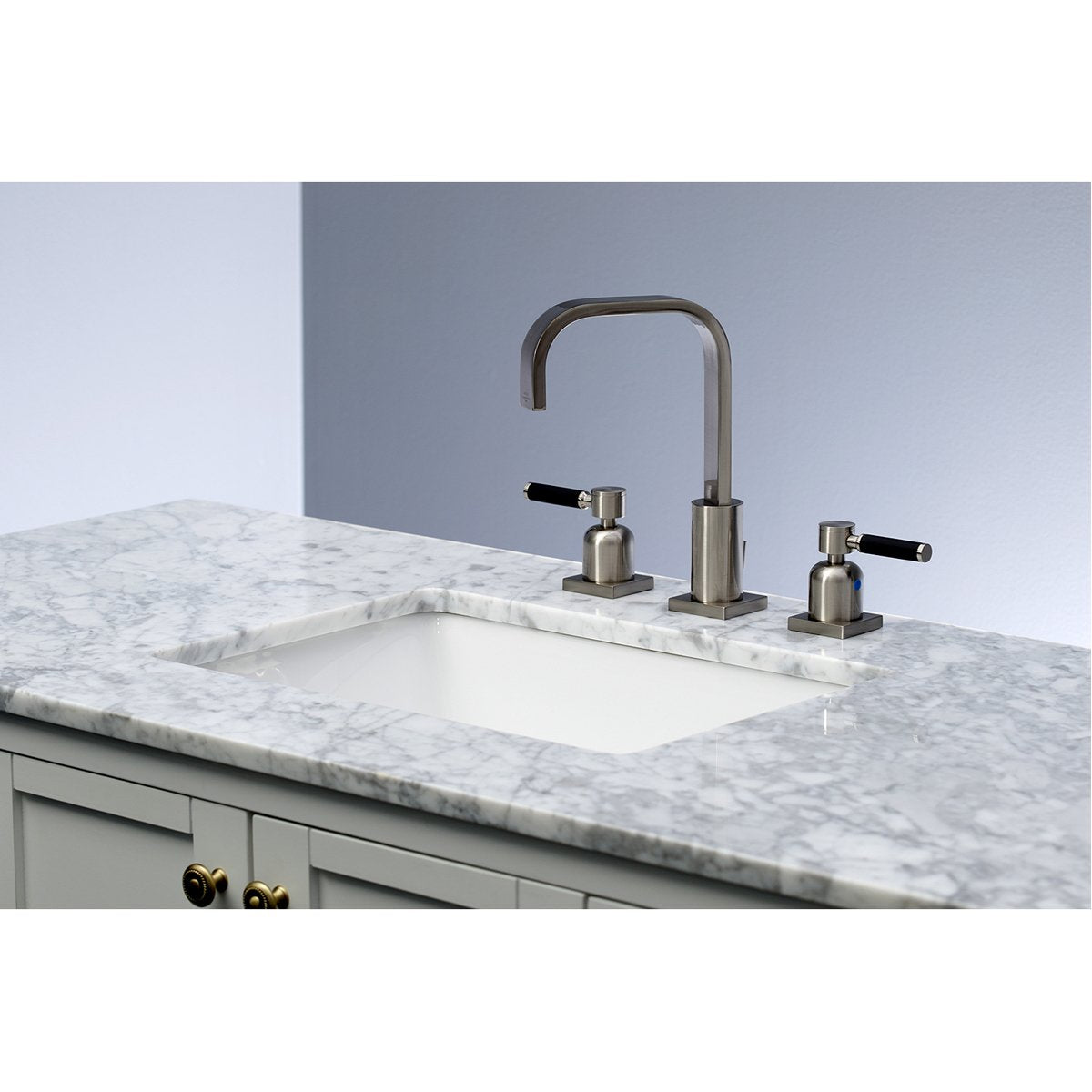 Kingston Brass Fauceture FSC8968DKL 8-Inch Widespread Bathroom Faucet in Brushed Nickel
