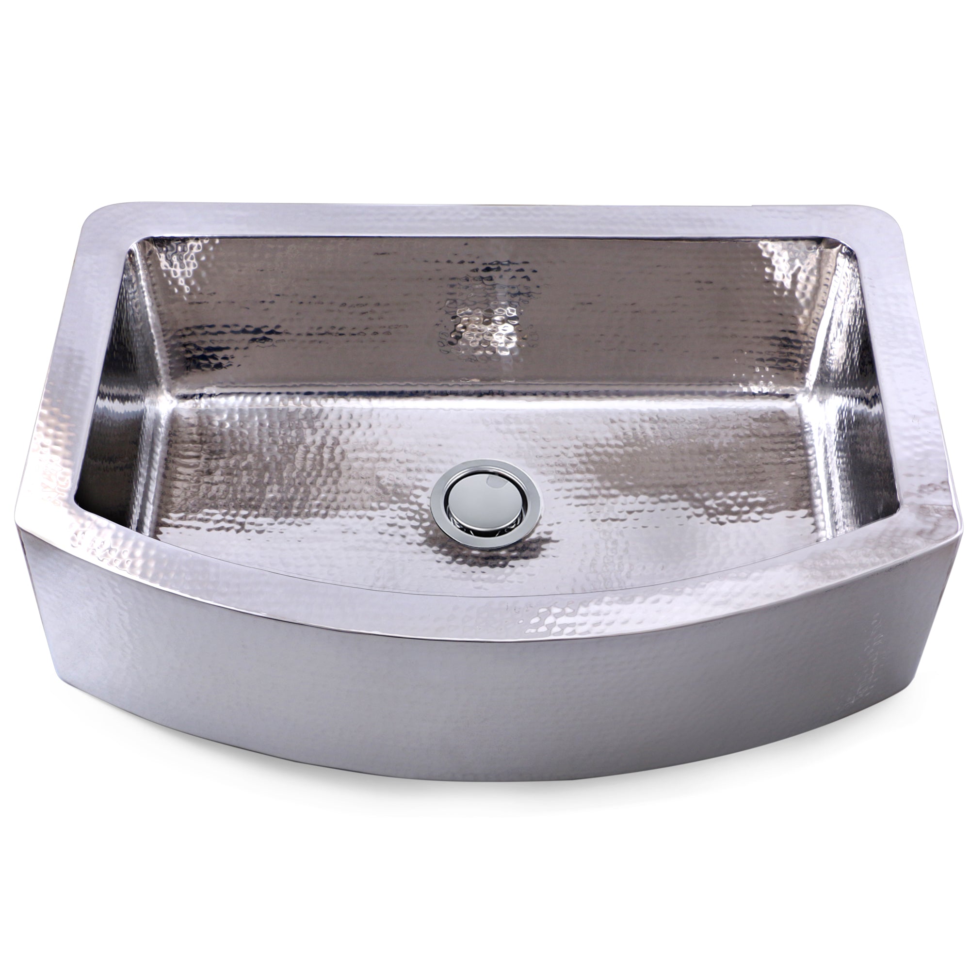 Nantucket Sinks 33 Inch Hammered Farmhouse Stainless Steel Sink
