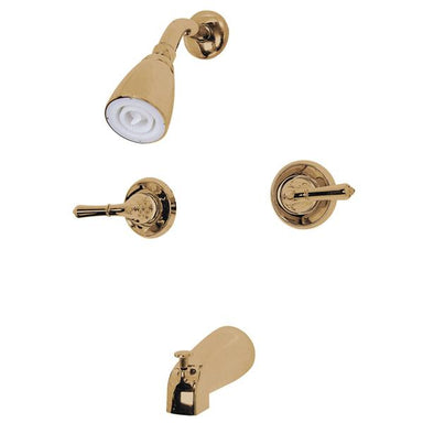 Kingston Brass Water Saving Magellan 2-Handle Tub and Shower Faucet with Water Savings Showerhead-Shower Faucets-Free Shipping-Directsinks.