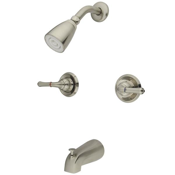 Kingston Brass Water Saving Magellan 2-Handle Tub and Shower Faucet with Water Savings Showerhead-Shower Faucets-Free Shipping-Directsinks.