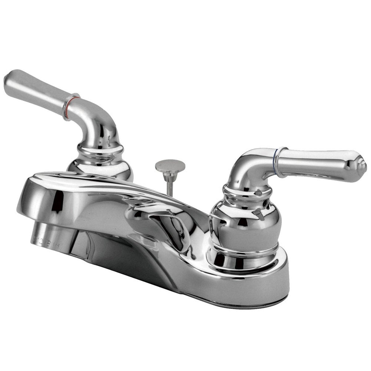 Kingston Brass Water Saving Magellan Centerset Lavatory Faucet with Lever Handles and Brass Pop-up-Bathroom Faucets-Free Shipping-Directsinks.