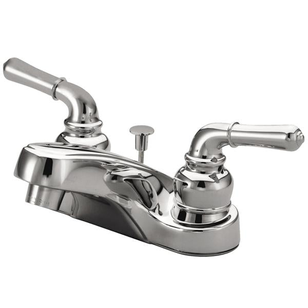 Kingston Brass Water Saving Magellan Centerset Lavatory Faucet with Lever Handles and ABS Pop-up-Bathroom Faucets-Free Shipping-Directsinks.