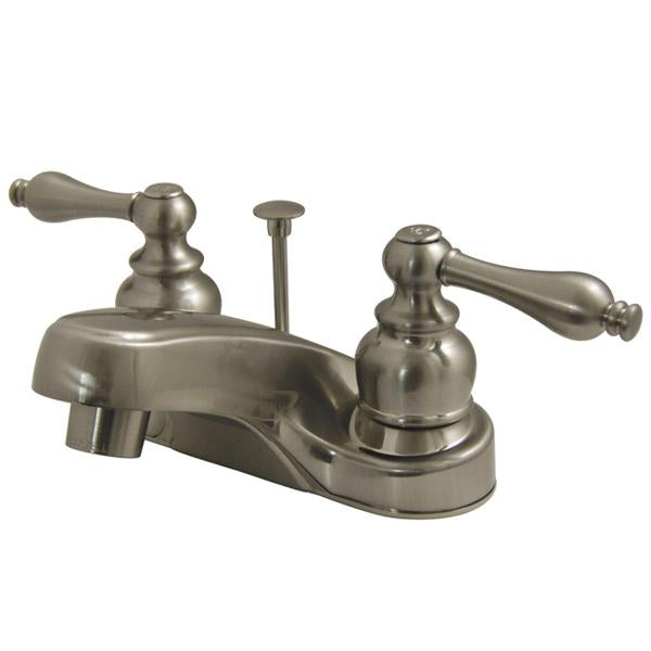 Kingston Brass GKB251AL Water Saving Magellan Centerset Chrome Lavatory Faucet with Lever Handles and ABS Pop-up-Bathroom Faucets-Free Shipping-Directsinks.