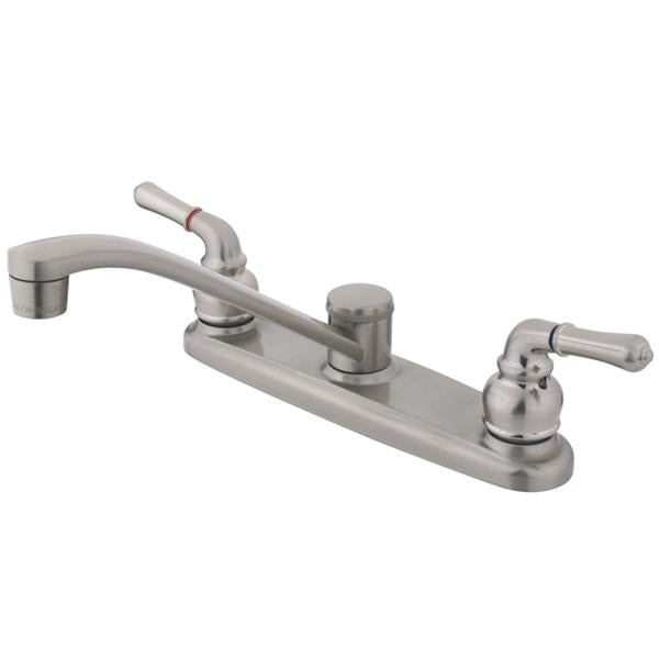 Kingston Brass Water Saving Magellan Centerset Kitchen Faucet with Lever Handles-Kitchen Faucets-Free Shipping-Directsinks.