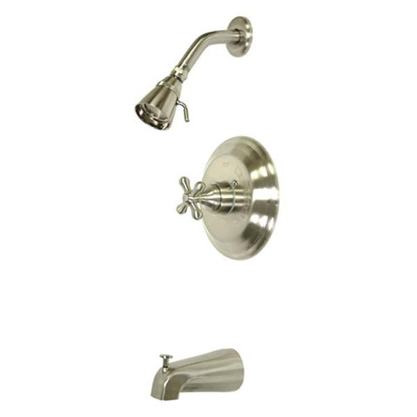 Kingston Brass Water Saving Restoration Tub and Shower Faucet with Cross Handles-Shower Faucets-Free Shipping-Directsinks.