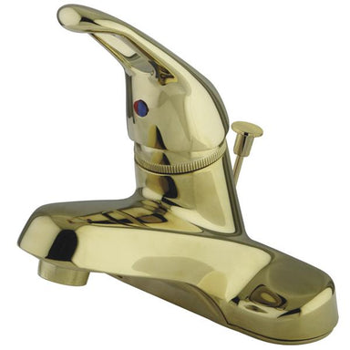 Kingston Brass Water Saving Wyndham Centerset Lavatory Faucet with Single Loop Handle and ABS Pop-up-Bathroom Faucets-Free Shipping-Directsinks.