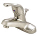 Kingston Brass Water Saving Wyndham Centerset Lavatory Faucet with Single Loop Handle and Brass Pop-up-Bathroom Faucets-Free Shipping-Directsinks.