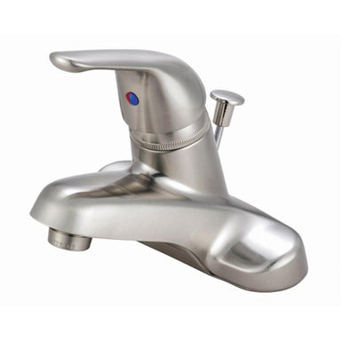 Kingston Brass GKB548 Water Saving Chatham Centerset Lavatory Faucet with Single Lever Handle and ABS Pop-up in Satin Nickel-Bathroom Faucets-Free Shipping-Directsinks.