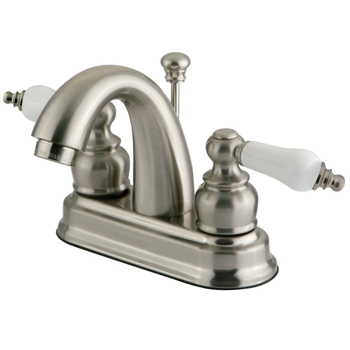 Kingston Brass Water Saving Restoration Centerset Lavatory Faucet with Porcelain Lever Handles-Bathroom Faucets-Free Shipping-Directsinks.