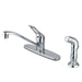 Kingston Brass GKB562SP Water Saving Wyndham Centerset Kitchen Faucet with Single Loop Handle and Side Sprayer in Chrome-Kitchen Faucets-Free Shipping-Directsinks.