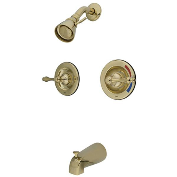 Kingston Brass Water Saving Vintage Tub and Shower Faucet with Pressure Balanced Valve-Shower Faucets-Free Shipping-Directsinks.