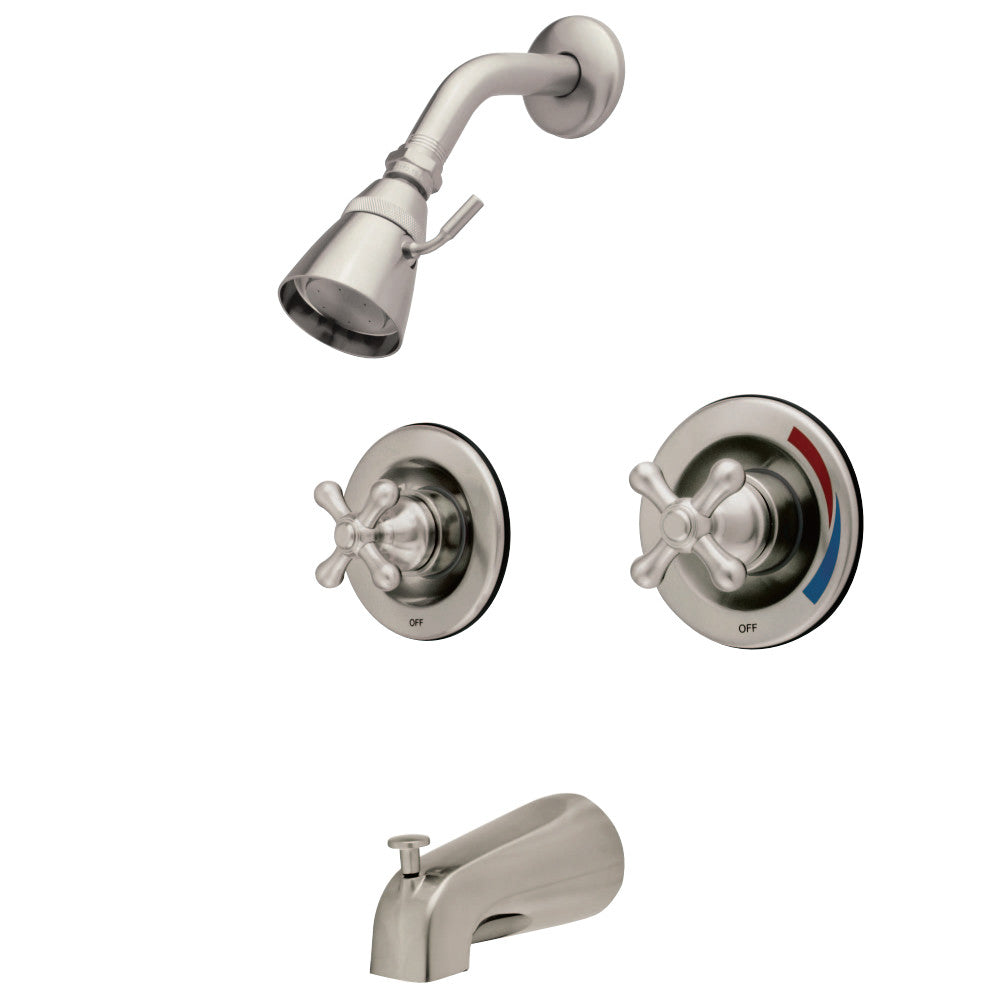 Kingston Brass Water Saving Vintage Tub and Shower Faucet with Pressure Balanced Valve and Dual Handle-Shower Faucets-Free Shipping-Directsinks.