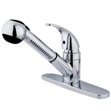 Kingston Brass GKB6701LLSP Water Saving Legacy Pull-out Chrome Kitchen Faucet-Kitchen Faucets-Free Shipping-Directsinks.