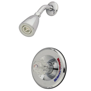 Kingston Brass GKB681SO Water Saving Chatham Shower Combination with Single Acrylic Handle in Chrome-Shower Faucets-Free Shipping-Directsinks.