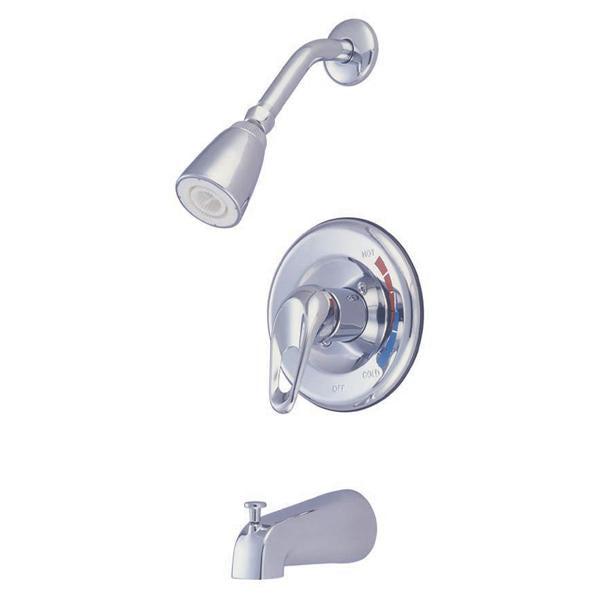 Kingston Brass GKB691T Water Saving Chatham Tub and Shower Faucet Trim with 1.5GPM Showerhead and Single Loop Handle in Chrome-Shower Faucets-Free Shipping-Directsinks.