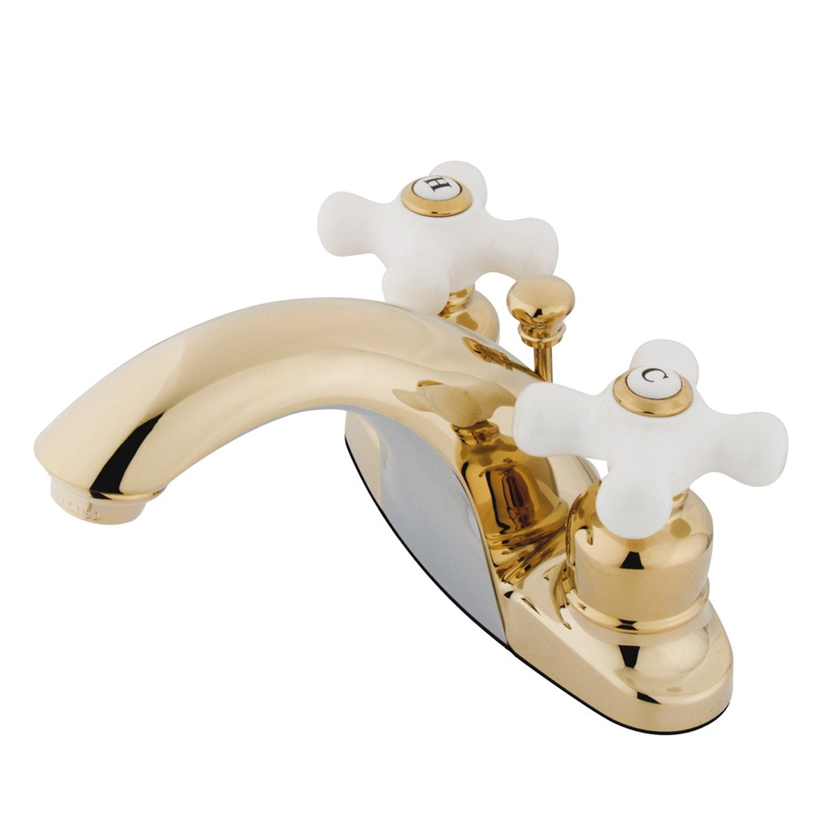 Kingston Brass Water Saving English Country Centerset Lavatory Faucet with Brass Pop-up-Bathroom Faucets-Free Shipping-Directsinks.