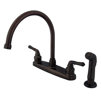 Kingston Brass GKB795SP Water Saving Magellan Centerset Kitchen Faucet in Oil Rubbed Bronze with Matching Sprayer-Kitchen Faucets-Free Shipping-Directsinks.