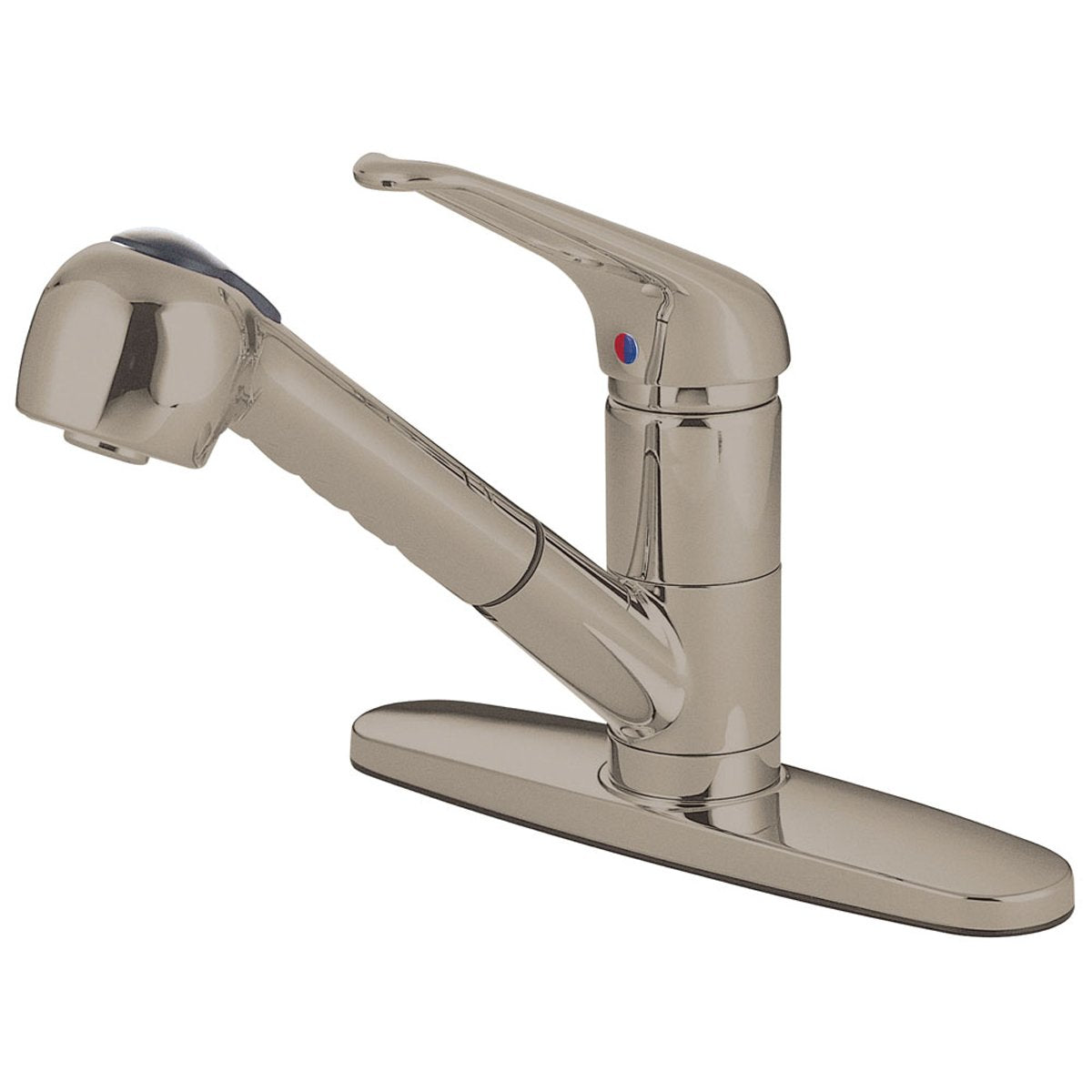 Kingston Brass GKS888SN Water Saving Legacy Pull-out Kitchen Faucet in Satin Nickel-Kitchen Faucets-Free Shipping-Directsinks.