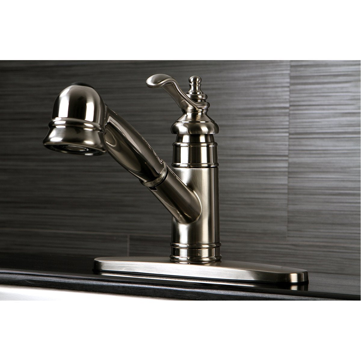 Kingston Brass Gourmetier Templeton Single-Handle Pull-Out Kitchen Faucet