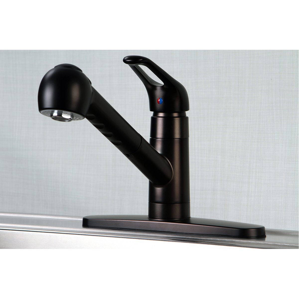 Kingston Brass Gourmetier Century Single-Handle Kitchen Faucet with Pull-Out Sprayer
