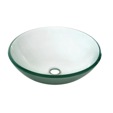 Dawn Tempered Frosted Glass Round Shape Vessel Bathroom Sink-Bathroom Sinks Fast Shipping at DirectSinks.