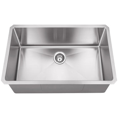 Hardware Resources Stainless Steel Undermount 16 Gauge Fabricated Kitchen Sink-DirectSinks