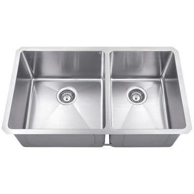 Hardware Resources Rectangular Stainless Steel 16 Gauge Fabricated Kitchen Sink-DirectSinks