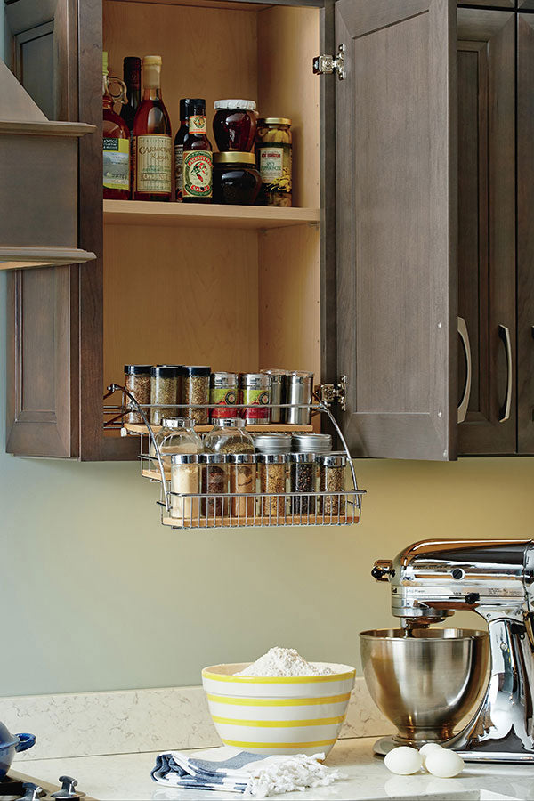 Wall Cabinet Organizer Pull Out Spice Rack Three Tier Pull Down