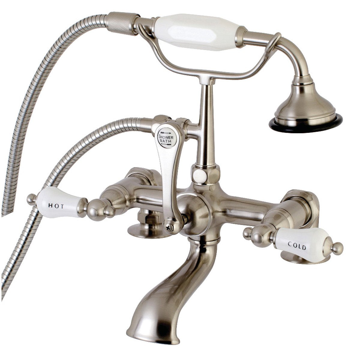 Aqua Vintage AE207TX-P 7-Inch Tub Faucet with Hand Shower