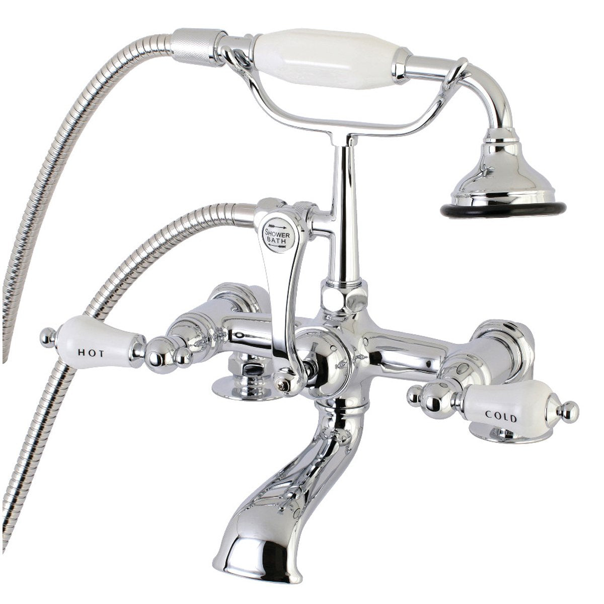 Aqua Vintage AE207TX-P 7-Inch Tub Faucet with Hand Shower