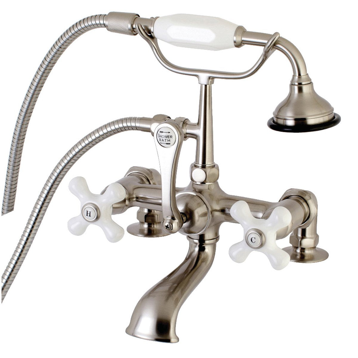 Aqua Vintage AE211TX-P 7-Inch Tub Faucet with Hand Shower