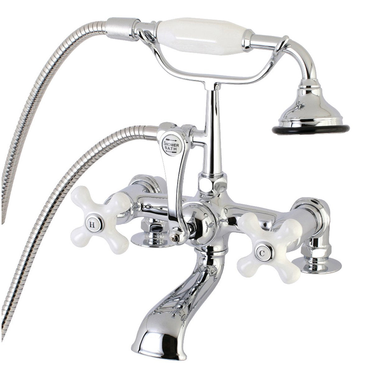 Aqua Vintage AE211TX-P 7-Inch Tub Faucet with Hand Shower