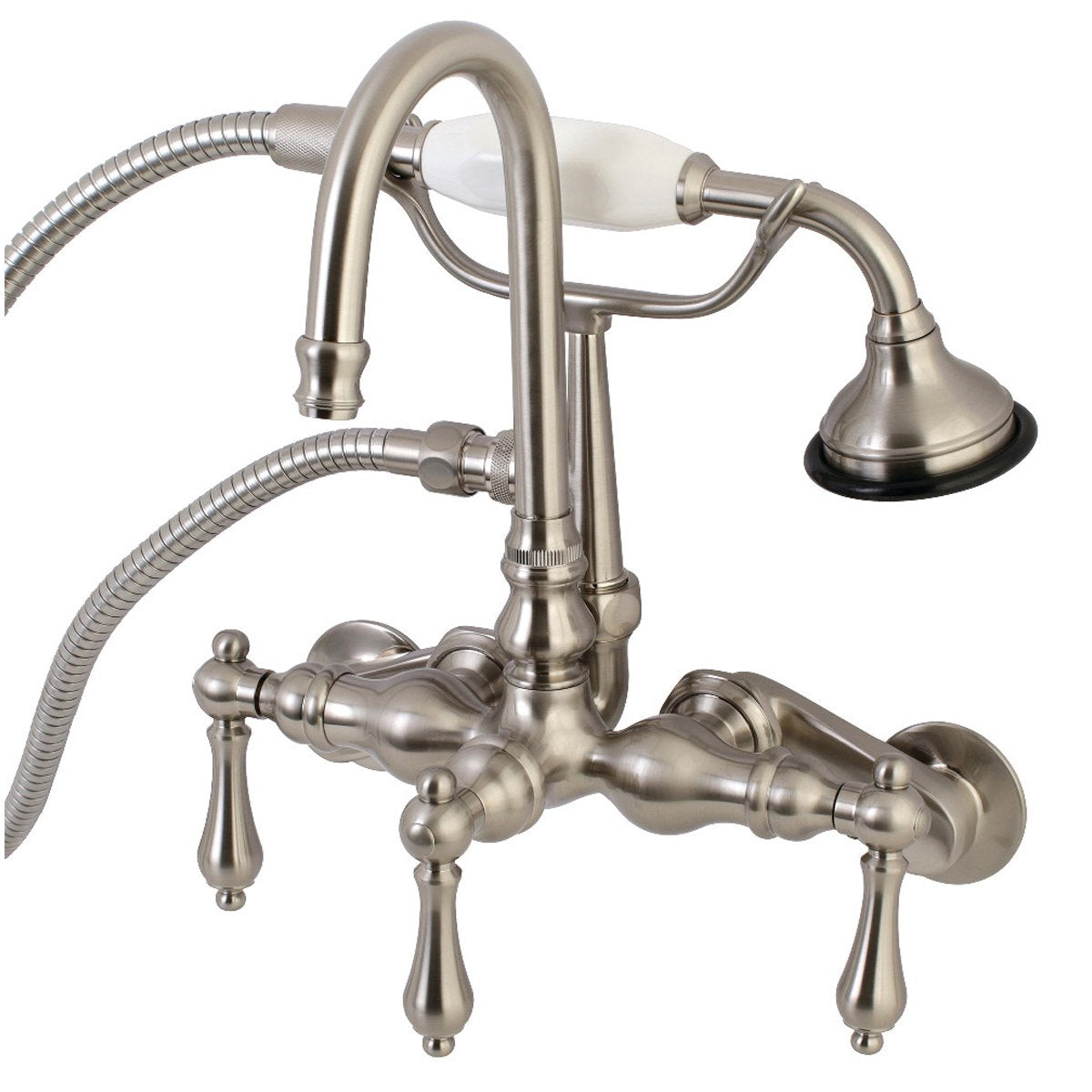 Kingston Brass AE301TX-P Aqua Vintage Wall Mount Clawfoot Tub Faucets