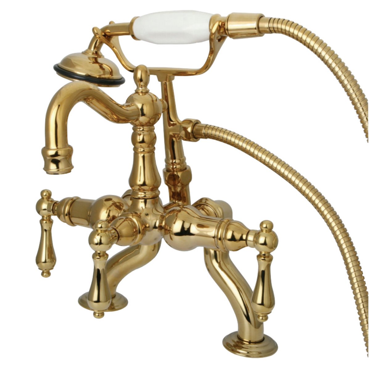 Kingston Brass CC2007TX-P Vintage Clawfoot  11" x 6" x 4.75" Tub Faucet with Hand Shower