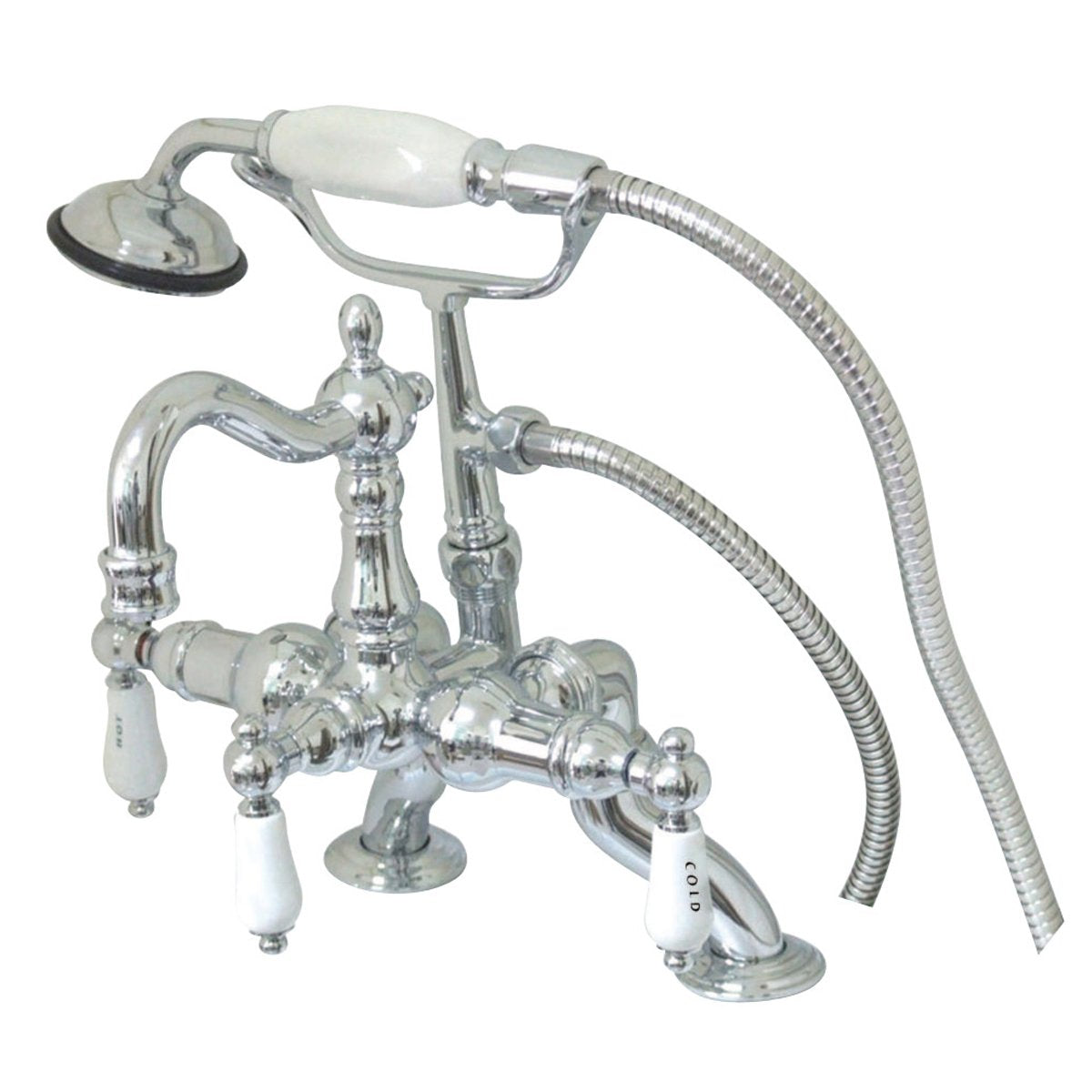 Kingston Brass Vintage Clawfoot  11" x 6" Tub Faucet with Hand Shower