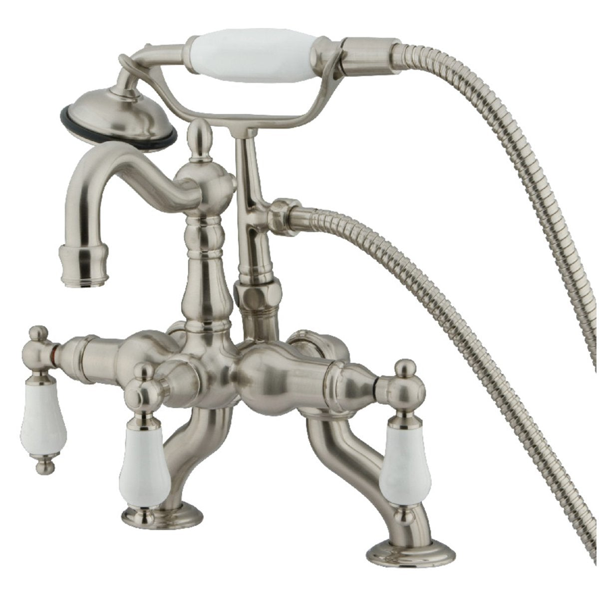 Kingston Brass CC2011TX-P Vintage Clawfoot  11" x 6" x 4.75" Tub Faucet with Hand Shower