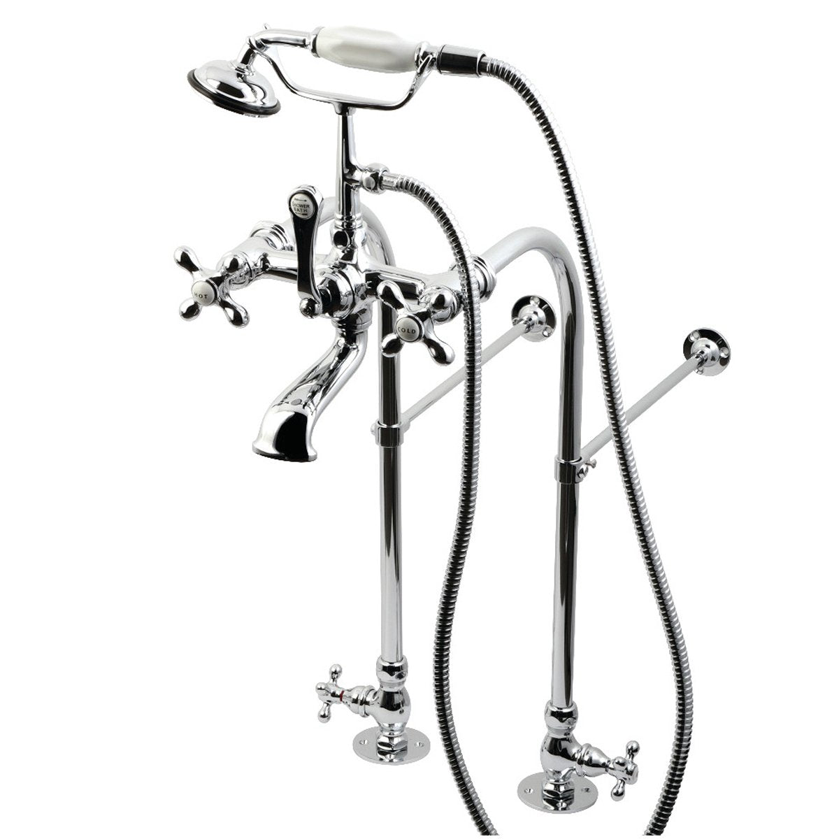 Kingston Brass Vintage Freestanding Clawfoot Tub Faucet with Hand Shower