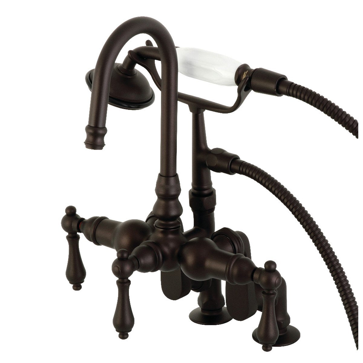 Kingston Brass CC613TX-P Vintage Clawfoot  12.5" x 10" x 8.25" Tub Faucet with Hand Shower