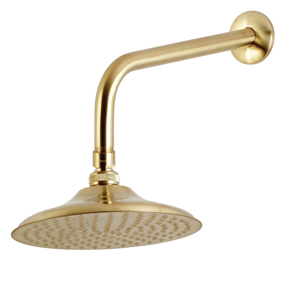 Kingston Brass Victorian 8" Brass Shower Head with 12" Shower Arm in Brushed Brass