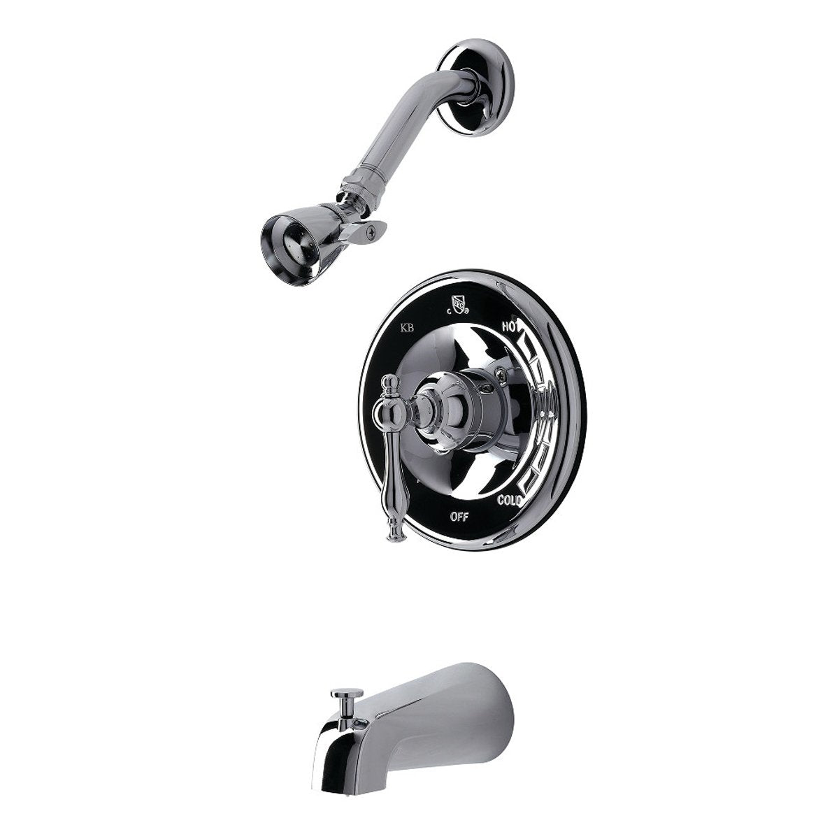 Kingston Brass KB1631NL Tub and Shower Faucet in Polished Chrome