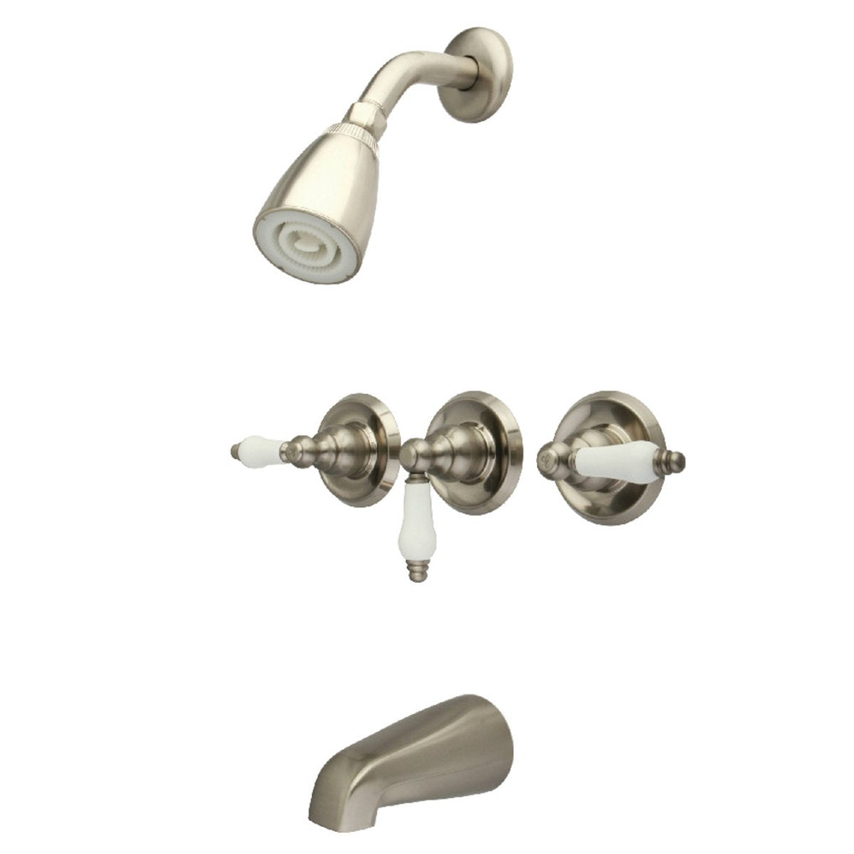 Kingston Brass 3-Lever Handles Tub and Shower Faucet