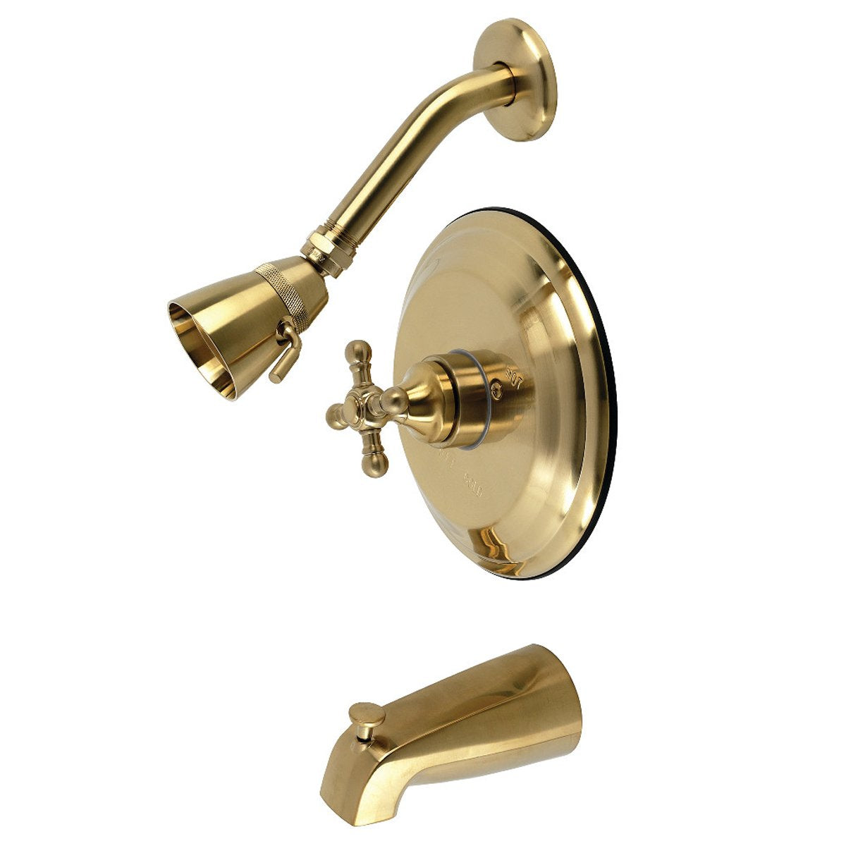 Kingston Brass Metropolitan Tub and Shower Faucet in Brushed Brass