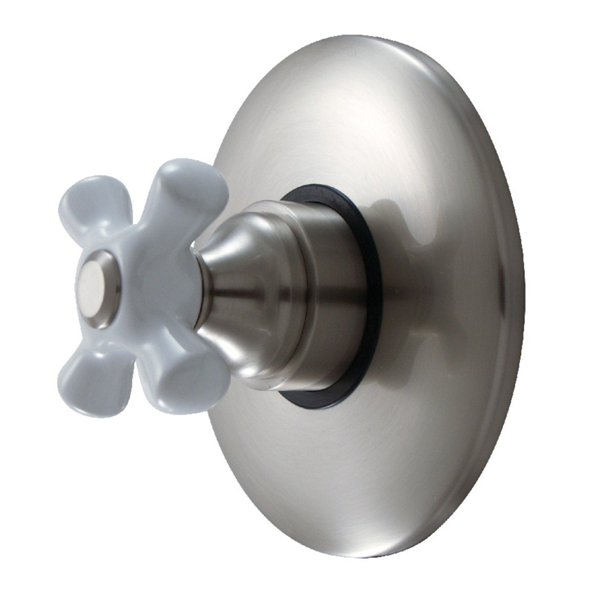 Kingston Brass Volume Control With Cross Handle in Brushed Nickel