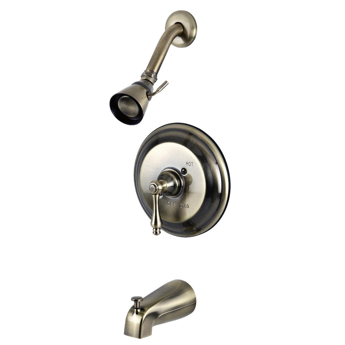 Kingston Brass Restoration Lever Handle Tub and Shower Faucet
