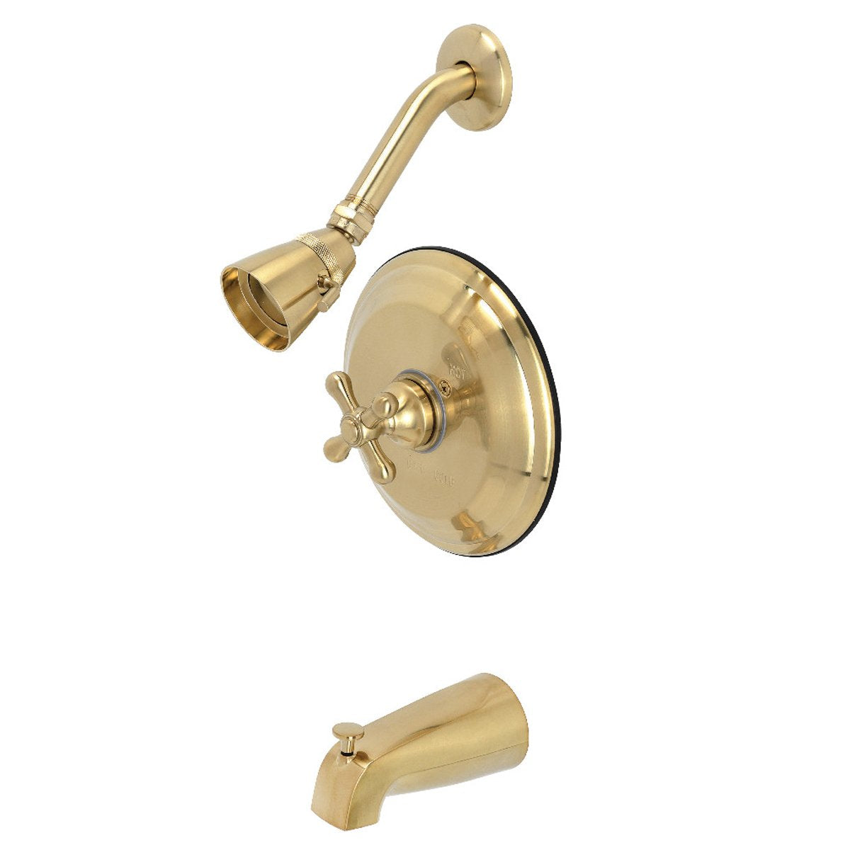 Kingston Brass KB363XAX-P Restoration Tub and Shower Faucet in Brushed Brass