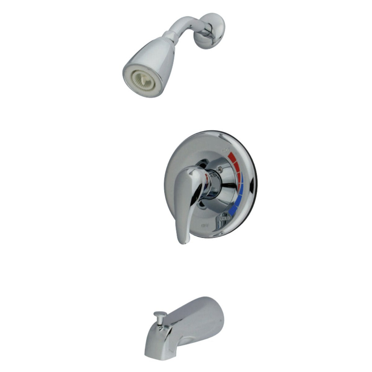 Kingston Brass Tub and Shower Faucet KB3631SWTV and KB651T in Polished Chrome