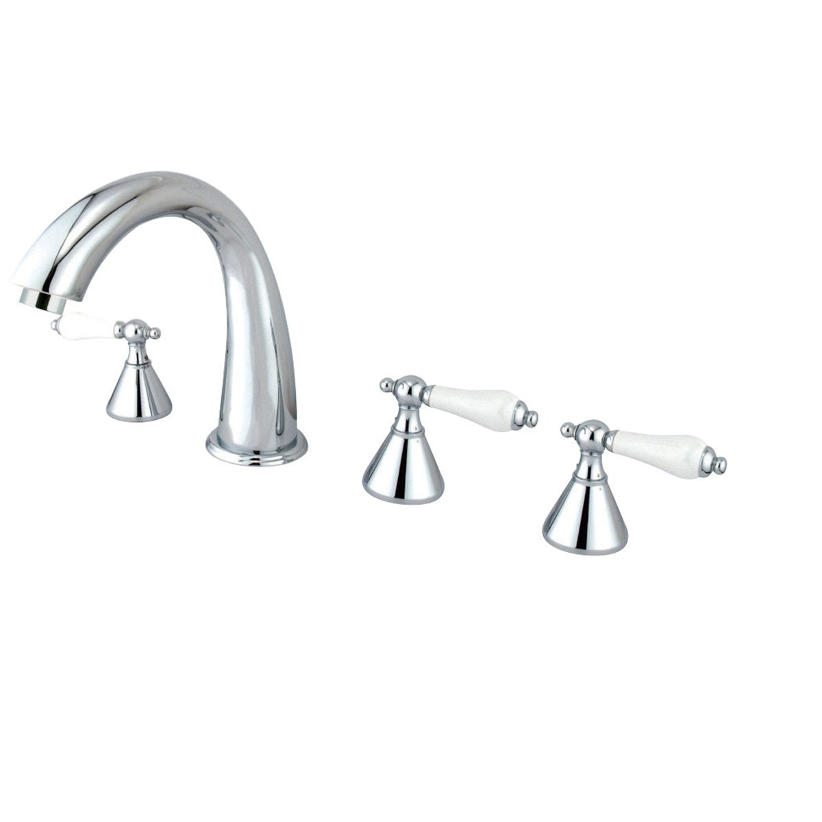 Kingston Brass Roman Tub Faucet with Hand Shower in Polished Chrome